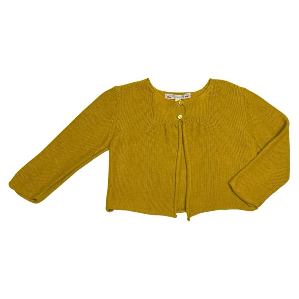 Bonpoint Mustard Cardigan